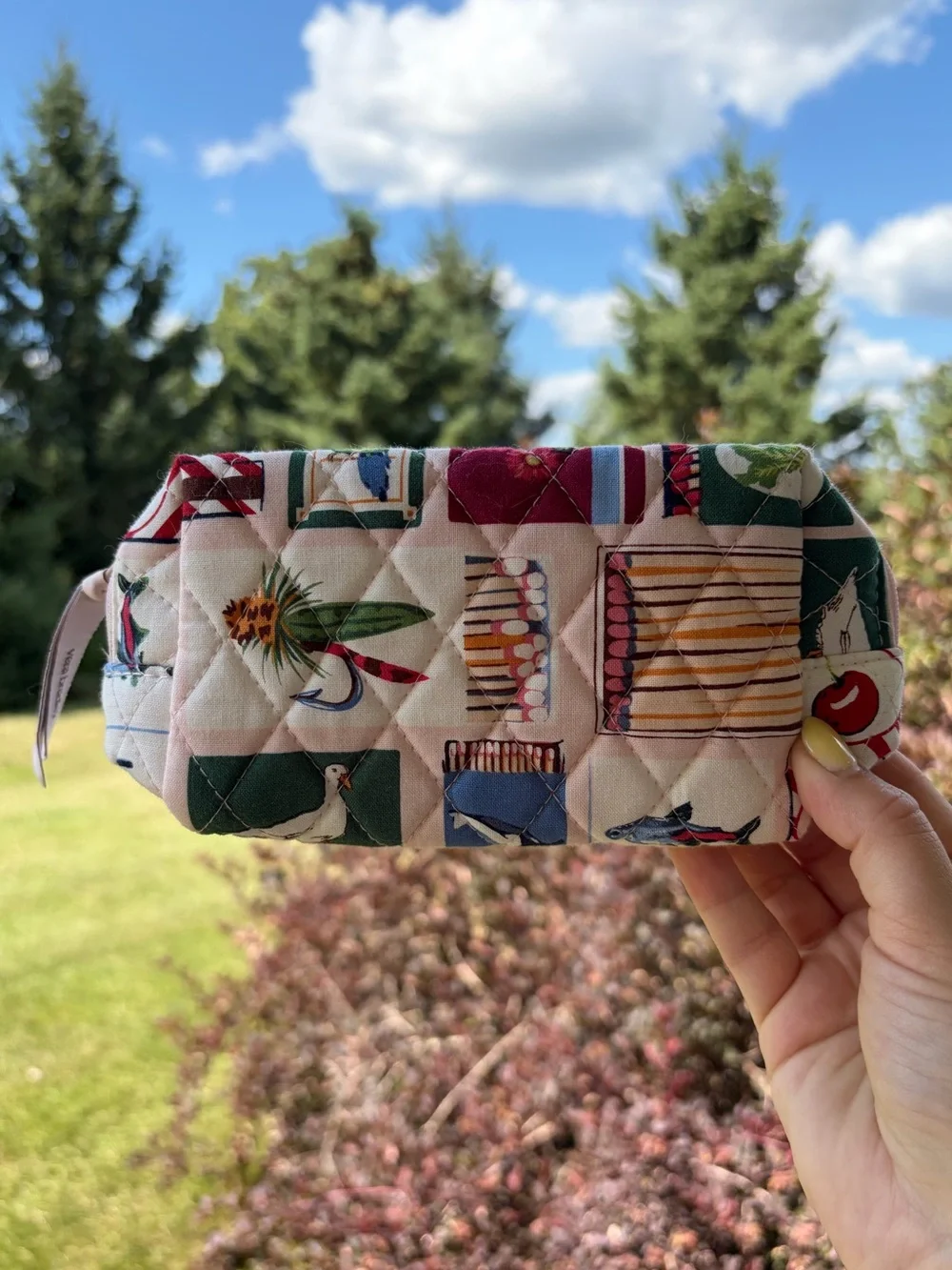 Vera Bradley quilted cosmetic pouch matchbox collection essential medium target